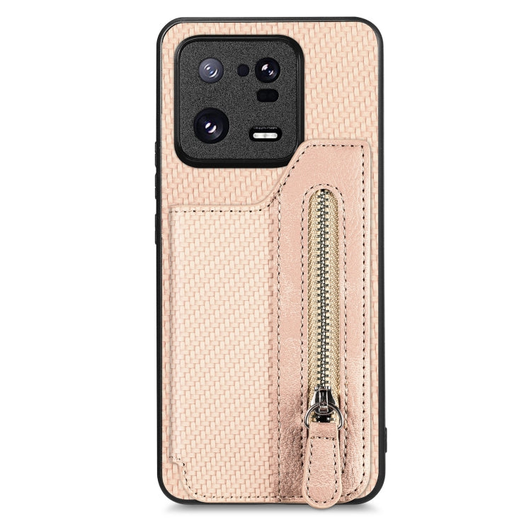 Carbon Ffiber Flip Zipper Wallet Phone Case, For OPPO A57 4G, For OPPO Reno9, For OPPO Reno9 Pro+, For Xiaomi Poco M5 4G, For Realme C30, For Xiaomi 13 Pro, For Xiaomi 13, For Google Pixel 7A