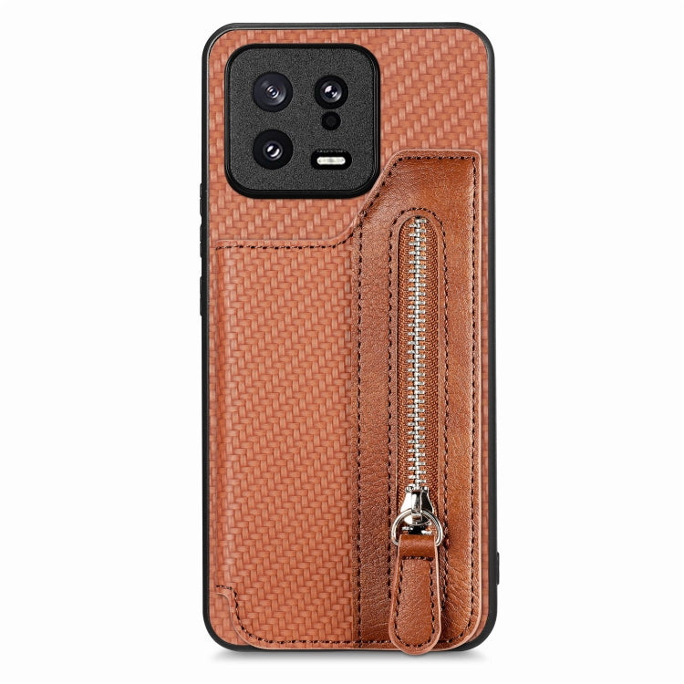 Carbon Ffiber Flip Zipper Wallet Phone Case, For OPPO A57 4G, For OPPO Reno9, For OPPO Reno9 Pro+, For Xiaomi Poco M5 4G, For Realme C30, For Xiaomi 13 Pro, For Xiaomi 13, For Google Pixel 7A