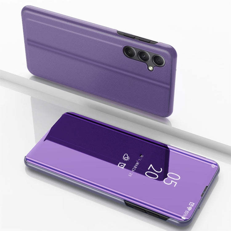 Plated Mirror Horizontal Flip Leather Phone Case with Holder, For Samsung Galaxy A34 5G, For Samsung Galaxy A54 5G, For Samsung Galaxy A04 / M13 5G