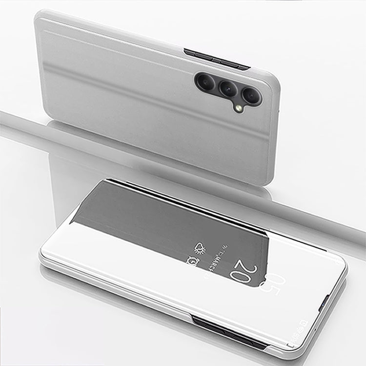 Plated Mirror Horizontal Flip Leather Phone Case with Holder, For Samsung Galaxy A34 5G, For Samsung Galaxy A54 5G, For Samsung Galaxy A04 / M13 5G