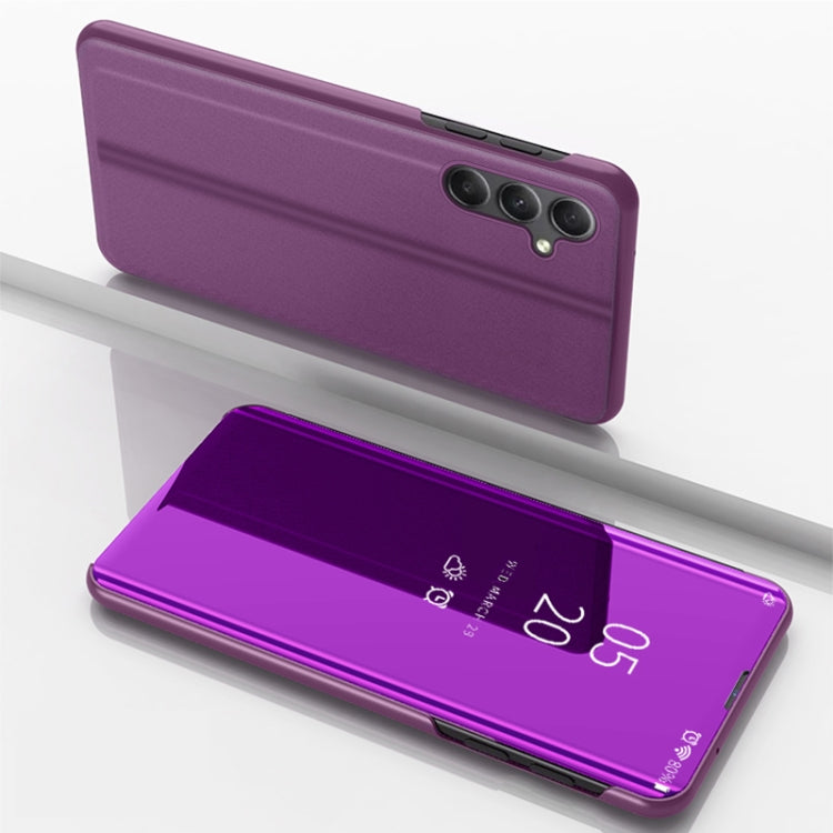 Plated Mirror Horizontal Flip Leather Phone Case with Holder, For Samsung Galaxy A34 5G, For Samsung Galaxy A54 5G, For Samsung Galaxy A04 / M13 5G