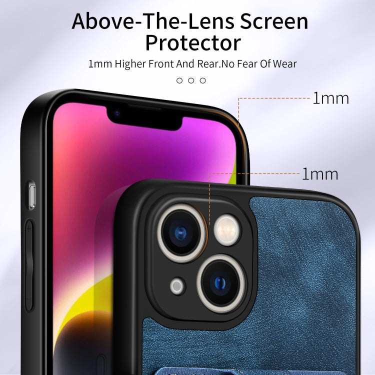 Retro Skin-feel Ring Card Wallet Phone Case, For iPhone 14, For iPhone 14 Plus, For iPhone 14 Pro, For iPhone 14 Pro Max, For iPhone 13 mini, For iPhone 13, For iPhone 13 Pro, For iPhone 13 Pro Max