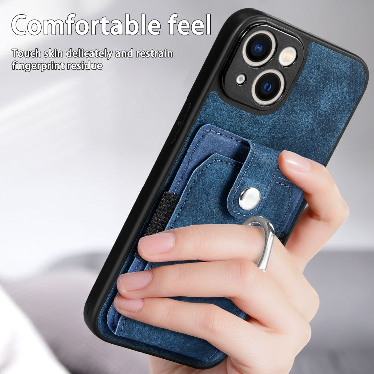 Retro Skin-feel Ring Card Wallet Phone Case, For iPhone XS Max, For iPhone XR, For iPhone SE 2022 / 2020 / 7 / 8, For iPhone 7 Plus / 8 Plus