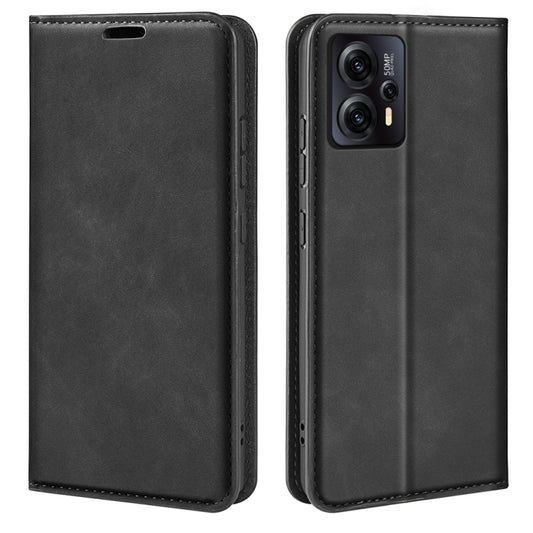For Motorola Moto E13 Retro-skin  Magnetic Suction Leather Phone Case, For Motorola Moto E13