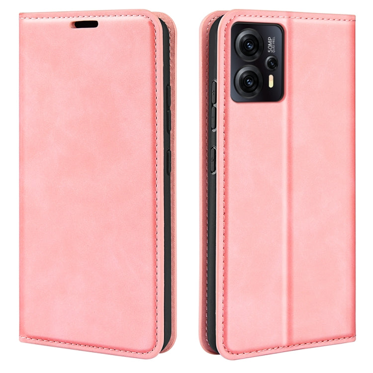 For Motorola Moto E13 Retro-skin  Magnetic Suction Leather Phone Case, For Motorola Moto E13