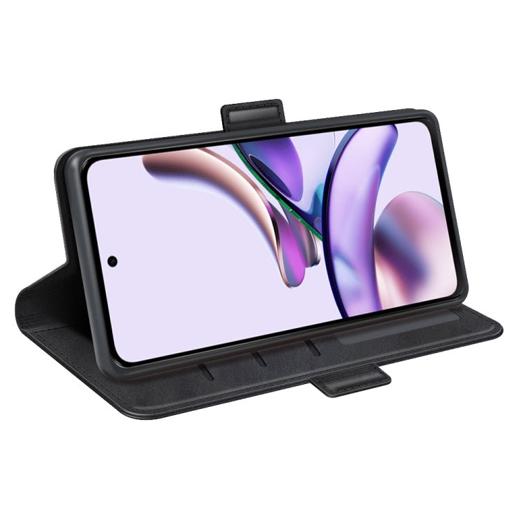 For Motorola Moto E13 Dual-side Magnetic Buckle Horizontal Flip Leather Phone Case, For Motorola Moto E13