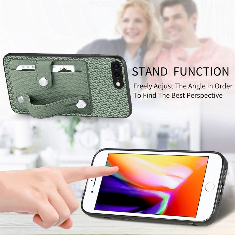 Wristband Kickstand Card Wallet Back Cover Phone Case with Tool Knife, For iPhone SE 2022 / 2020 / 7 / 8, For iPhone 7 Plus / 8 Plus, For iPhone 6 / 6s, For  iPhone 6 Plus / 6s Plus