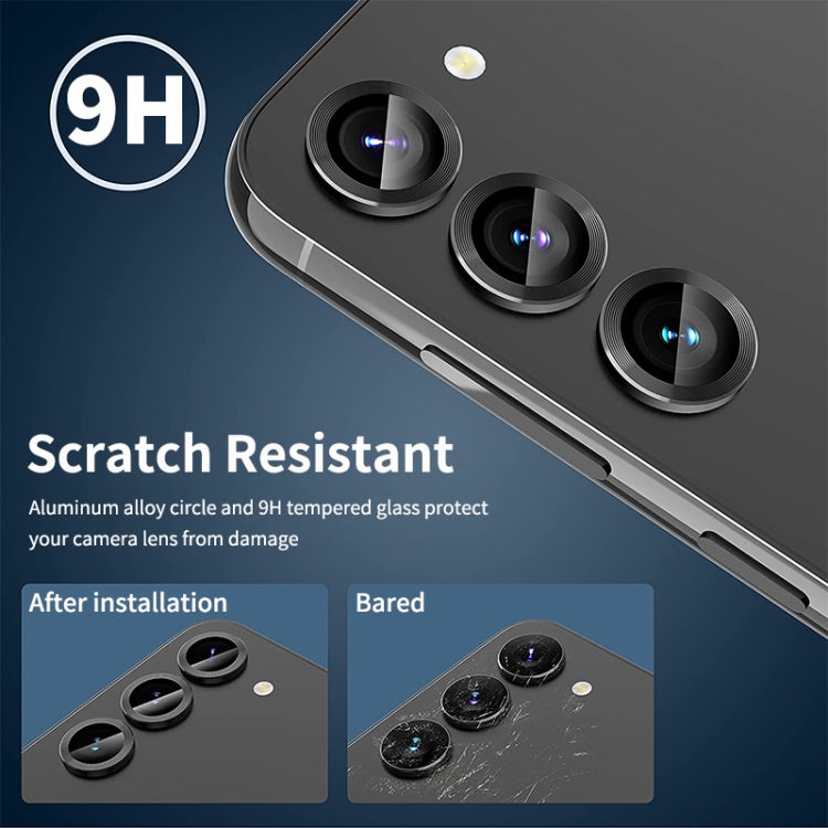 For Samsung Galaxy A14 / A34 ENKAY Hat-Prince 9H Rear Camera Lens Aluminium Alloy Ring Tempered Glass Film, For Samsung Galaxy A14 / A34