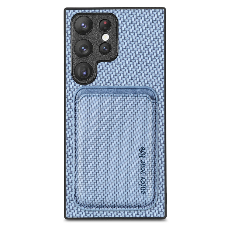Carbon Fiber Leather Card Magsafe Magnetic Phone Case, For Samsung Galaxy S22 5G, For Samsung Galaxy S22+ 5G, For Samsung Galaxy S22 Ultra 5G, For Samsung Galaxy S21 5G, For Samsung Galaxy S21+ 5G, For Samsung Galaxy S21 Ultra 5G                       ...