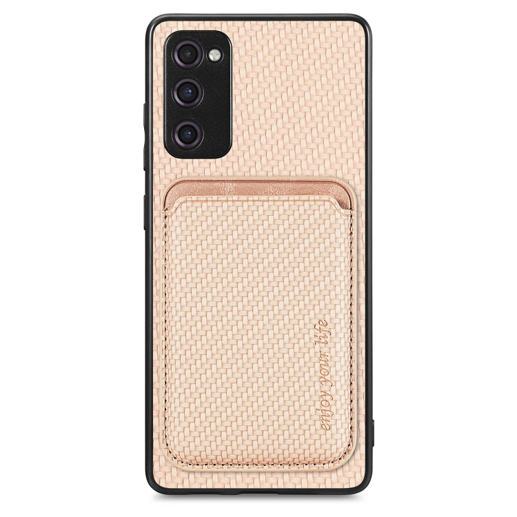 Carbon Fiber Leather Card Magsafe Magnetic Phone Case, For Samsung Galaxy S22 5G, For Samsung Galaxy S22+ 5G, For Samsung Galaxy S22 Ultra 5G, For Samsung Galaxy S21 5G, For Samsung Galaxy S21+ 5G, For Samsung Galaxy S21 Ultra 5G, For Samsung Galaxy S2...