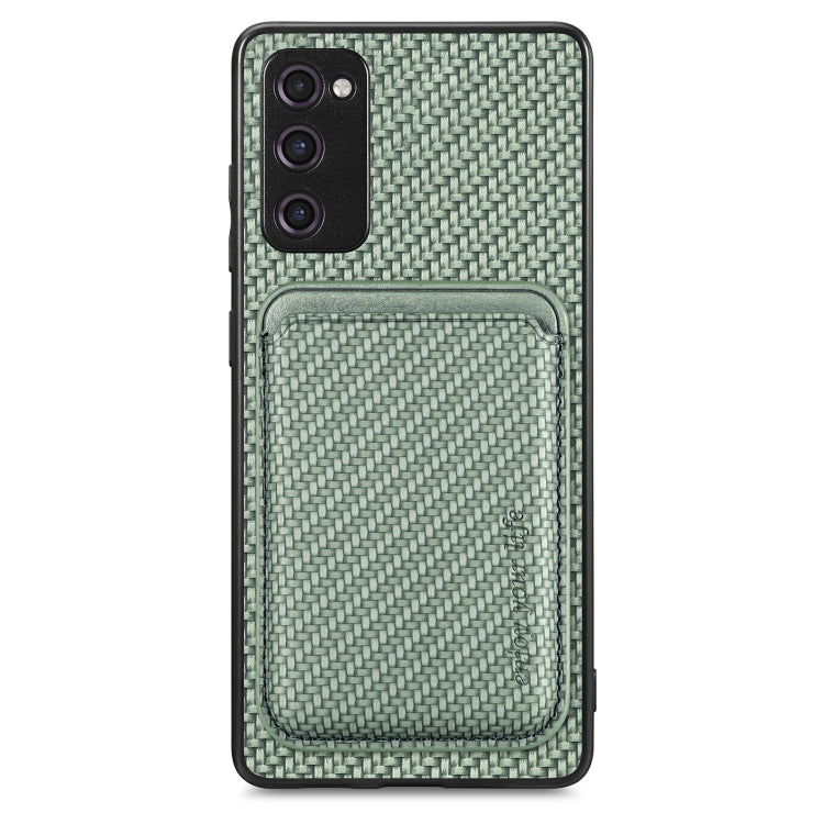 Carbon Fiber Leather Card Magsafe Magnetic Phone Case, For Samsung Galaxy S22 5G, For Samsung Galaxy S22+ 5G, For Samsung Galaxy S22 Ultra 5G, For Samsung Galaxy S21 5G, For Samsung Galaxy S21+ 5G, For Samsung Galaxy S21 Ultra 5G, For Samsung Galaxy S2...