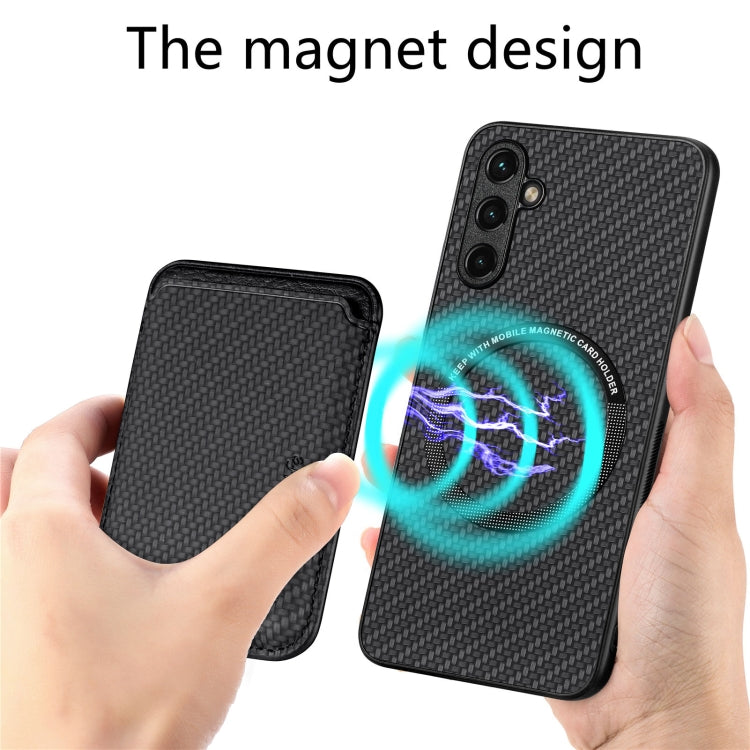 Carbon Fiber Leather Card Magsafe Magnetic Phone Case, For Samsung Galaxy A14 5G, For Samsung Galaxy A04 4G, For Samsung Galaxy A13 4G, For Samsung Galaxy A13 5G, For Samsung Galaxy A22 4G, For Samsung Galaxy A22 5G, For Samsung Galaxy A32 5G          ...