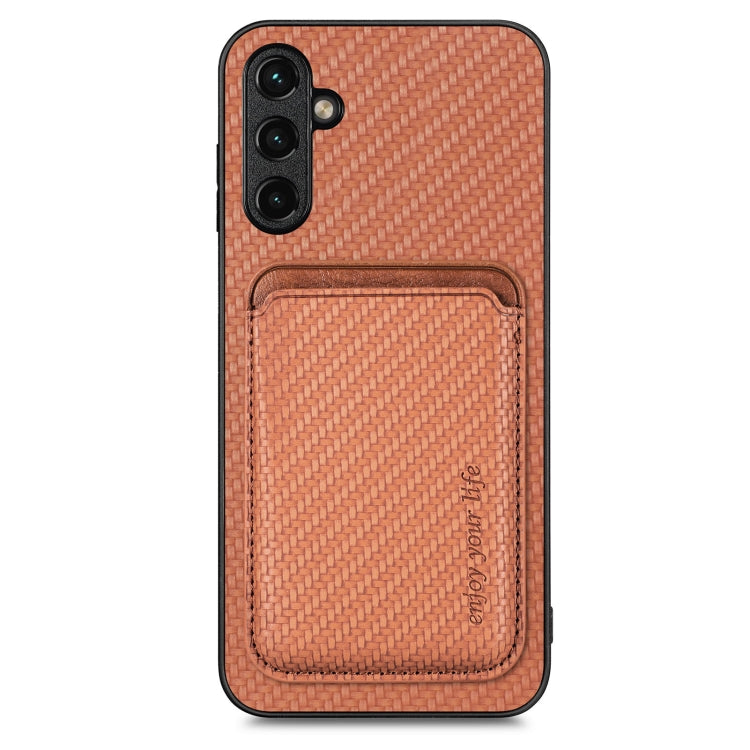 Carbon Fiber Leather Card Magsafe Magnetic Phone Case, For Samsung Galaxy A14 5G, For Samsung Galaxy A04 4G, For Samsung Galaxy A13 4G, For Samsung Galaxy A13 5G, For Samsung Galaxy A22 4G, For Samsung Galaxy A22 5G, For Samsung Galaxy A32 5G          ...