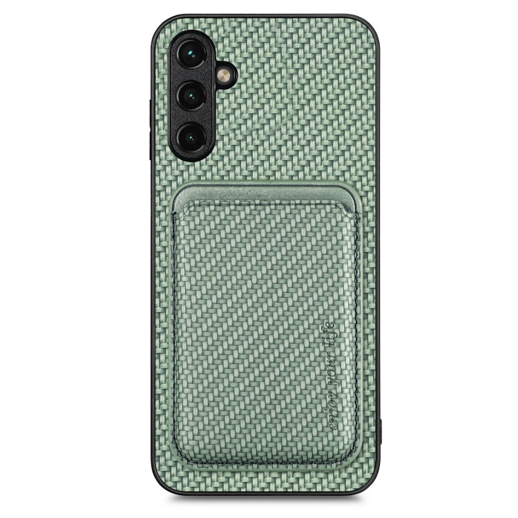 Carbon Fiber Leather Card Magsafe Magnetic Phone Case, For Samsung Galaxy A14 5G, For Samsung Galaxy A04 4G, For Samsung Galaxy A13 4G, For Samsung Galaxy A13 5G, For Samsung Galaxy A22 4G, For Samsung Galaxy A22 5G, For Samsung Galaxy A32 5G          ...
