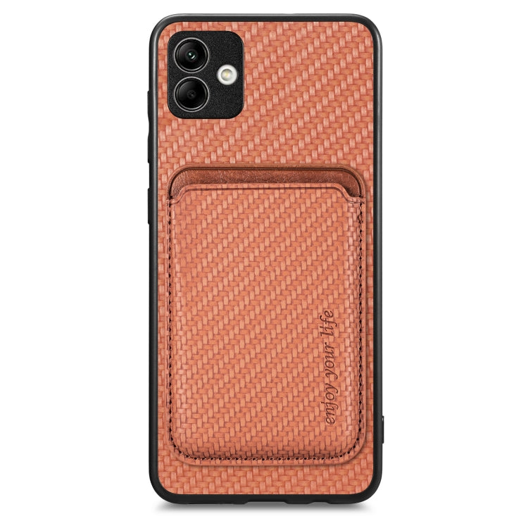 Carbon Fiber Leather Card Magsafe Magnetic Phone Case, For Samsung Galaxy A14 5G, For Samsung Galaxy A04 4G, For Samsung Galaxy A13 4G, For Samsung Galaxy A13 5G, For Samsung Galaxy A22 4G, For Samsung Galaxy A22 5G, For Samsung Galaxy A32 5G          ...