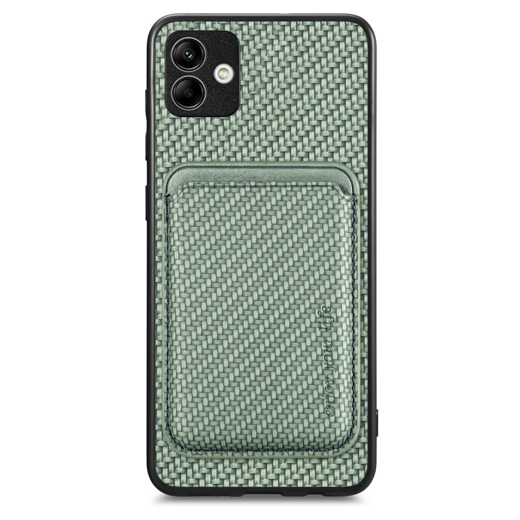 Carbon Fiber Leather Card Magsafe Magnetic Phone Case, For Samsung Galaxy A14 5G, For Samsung Galaxy A04 4G, For Samsung Galaxy A13 4G, For Samsung Galaxy A13 5G, For Samsung Galaxy A22 4G, For Samsung Galaxy A22 5G, For Samsung Galaxy A32 5G          ...