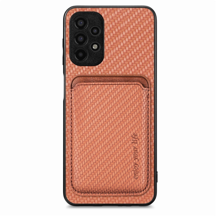 Carbon Fiber Leather Card Magsafe Magnetic Phone Case, For Samsung Galaxy A14 5G, For Samsung Galaxy A04 4G, For Samsung Galaxy A13 4G, For Samsung Galaxy A13 5G, For Samsung Galaxy A22 4G, For Samsung Galaxy A22 5G, For Samsung Galaxy A32 5G          ...