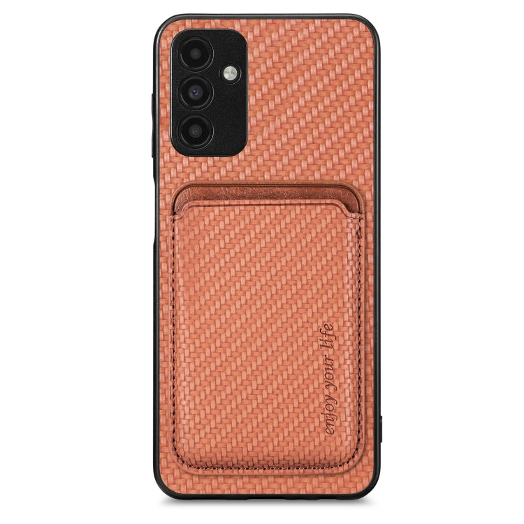 Carbon Fiber Leather Card Magsafe Magnetic Phone Case, For Samsung Galaxy A14 5G, For Samsung Galaxy A04 4G, For Samsung Galaxy A13 4G, For Samsung Galaxy A13 5G, For Samsung Galaxy A22 4G, For Samsung Galaxy A22 5G, For Samsung Galaxy A32 5G          ...