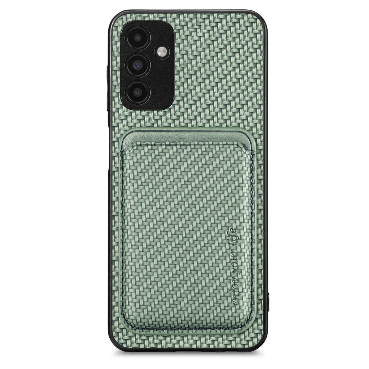 Carbon Fiber Leather Card Magsafe Magnetic Phone Case, For Samsung Galaxy A14 5G, For Samsung Galaxy A04 4G, For Samsung Galaxy A13 4G, For Samsung Galaxy A13 5G, For Samsung Galaxy A22 4G, For Samsung Galaxy A22 5G, For Samsung Galaxy A32 5G          ...
