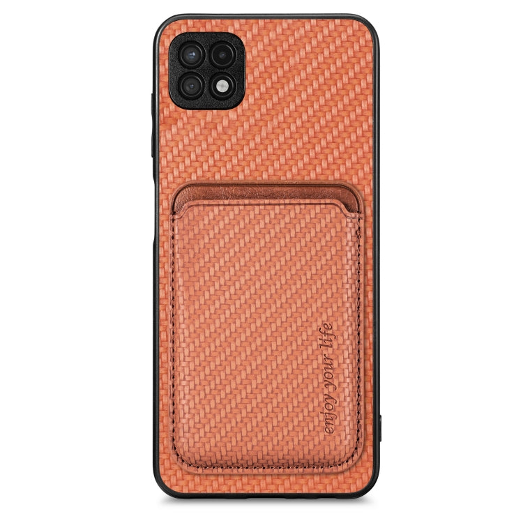 Carbon Fiber Leather Card Magsafe Magnetic Phone Case, For Samsung Galaxy A14 5G, For Samsung Galaxy A04 4G, For Samsung Galaxy A13 4G, For Samsung Galaxy A13 5G, For Samsung Galaxy A22 4G, For Samsung Galaxy A22 5G, For Samsung Galaxy A32 5G          ...