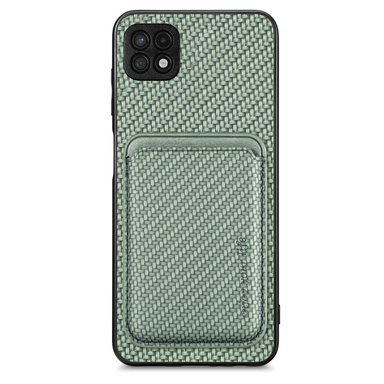 Carbon Fiber Leather Card Magsafe Magnetic Phone Case, For Samsung Galaxy A14 5G, For Samsung Galaxy A04 4G, For Samsung Galaxy A13 4G, For Samsung Galaxy A13 5G, For Samsung Galaxy A22 4G, For Samsung Galaxy A22 5G, For Samsung Galaxy A32 5G          ...