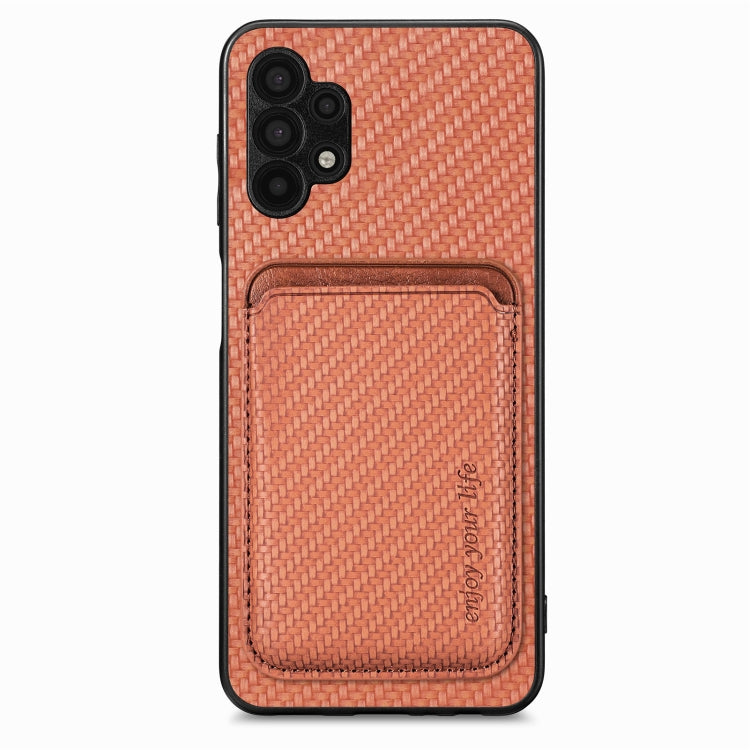 Carbon Fiber Leather Card Magsafe Magnetic Phone Case, For Samsung Galaxy A14 5G, For Samsung Galaxy A04 4G, For Samsung Galaxy A13 4G, For Samsung Galaxy A13 5G, For Samsung Galaxy A22 4G, For Samsung Galaxy A22 5G, For Samsung Galaxy A32 5G          ...