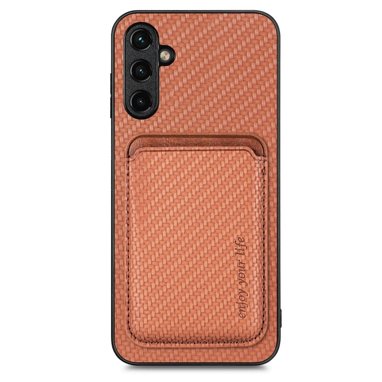 Carbon Fiber Leather Card Magsafe Magnetic Phone Case, For Samsung Galaxy A14 5G, For Samsung Galaxy A04 4G, For Samsung Galaxy A13 4G, For Samsung Galaxy A13 5G, For Samsung Galaxy A22 4G, For Samsung Galaxy A22 5G, For Samsung Galaxy A32 5G          ...