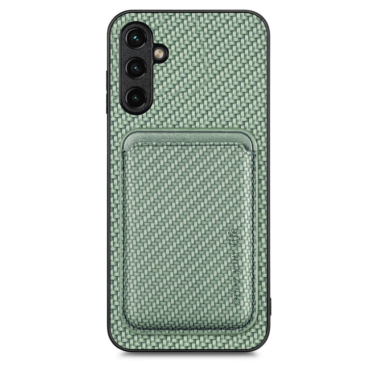Carbon Fiber Leather Card Magsafe Magnetic Phone Case, For Samsung Galaxy A14 5G, For Samsung Galaxy A04 4G, For Samsung Galaxy A13 4G, For Samsung Galaxy A13 5G, For Samsung Galaxy A22 4G, For Samsung Galaxy A22 5G, For Samsung Galaxy A32 5G          ...
