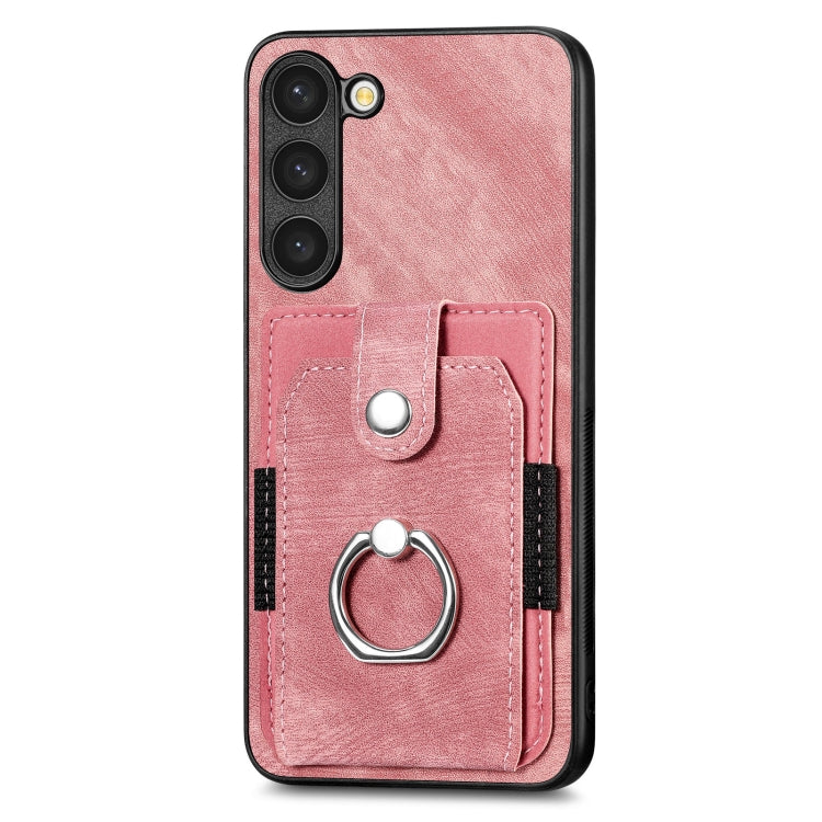 Retro Skin-feel Ring Card Wallet Phone Case, For Samsung Galaxy S23+ 5G, For Samsung Galaxy S23 Ultra 5G, For Samsung Galaxy S20+, For Samsung Galaxy S20 FE, For Samsung Galaxy S21 FE 5G, For Samsung Galaxy S21 5G, For Samsung Galaxy S21+ 5G           ...