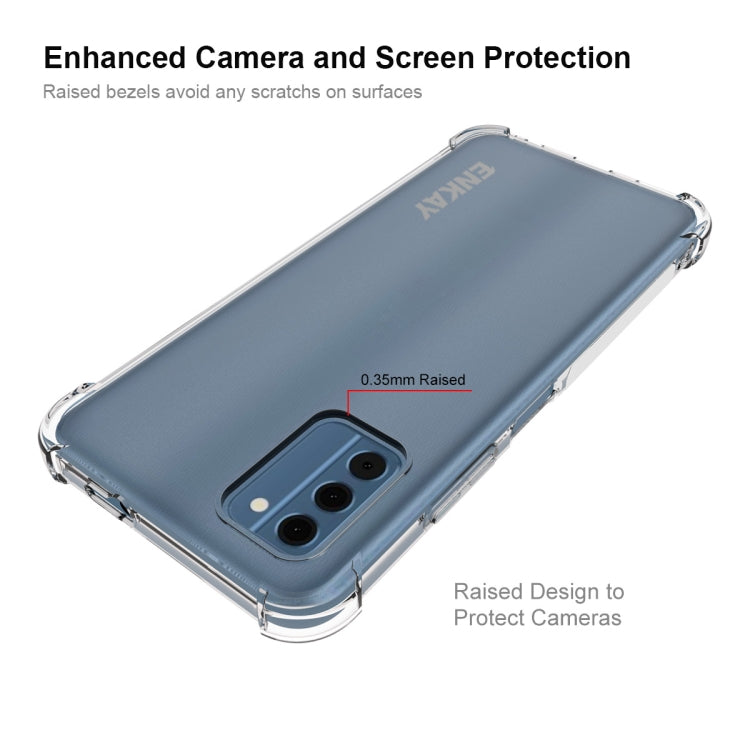 ENKAY Clear TPU Shockproof Anti-slip Phone Case, For Nokia C300 4G, For Nokia G42 5G, For Nokia C12 4G, For Nokia C110 4G, For Nokia C22 4G, For Nokia XR21 5G, For Nokia C32 4G