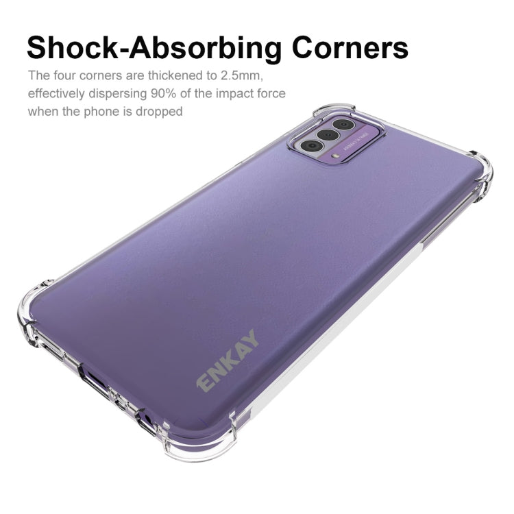 ENKAY Clear TPU Shockproof Anti-slip Phone Case, For Nokia G42 5G, For Nokia C12 4G, For Nokia C300 4G, For Nokia C22 4G, For Nokia C110 4G, For Nokia C32 4G, For Nokia XR21 5G