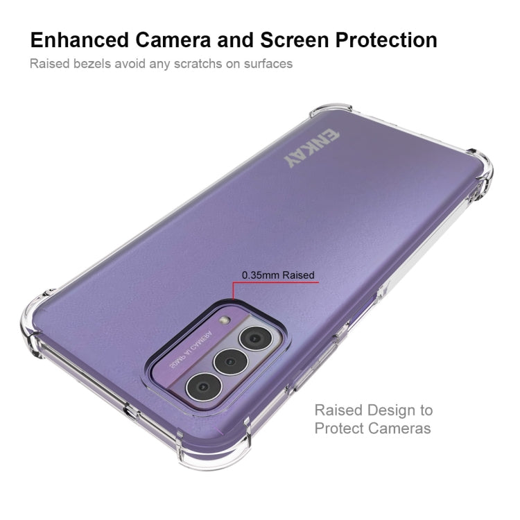 ENKAY Clear TPU Shockproof Anti-slip Phone Case, For Nokia G42 5G, For Nokia C12 4G, For Nokia C300 4G, For Nokia C22 4G, For Nokia C110 4G, For Nokia C32 4G, For Nokia XR21 5G