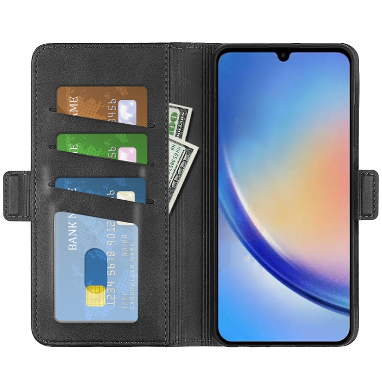For Samsung Galaxy A34 Dual-side Magnetic Buckle Horizontal Flip Leather Phone Case, For Samsung Galaxy A34 5G