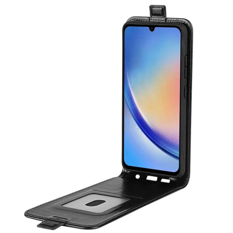 For Samsung Galaxy A34 5G R64 Texture Vertical Flip Leather Phone Case, For Samsung Galaxy A34 5G