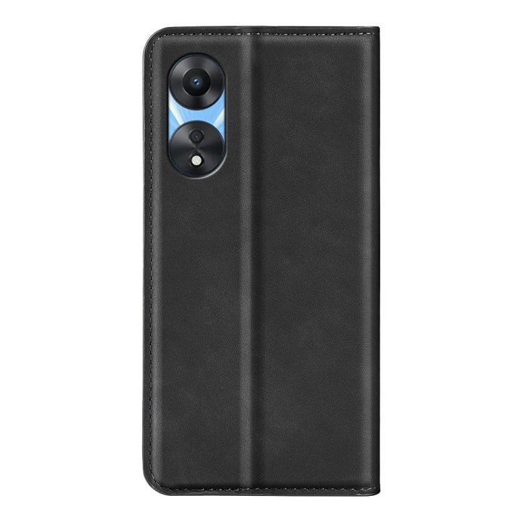 For OPPO A58 Retro-skin Magnetic Suction Leather Phone Case, For OPPO A58