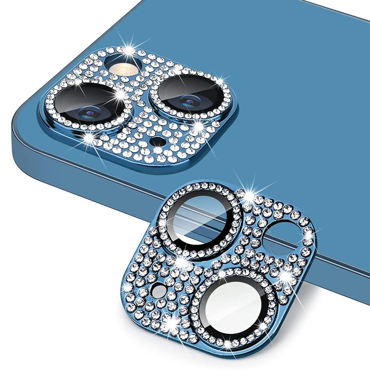 For iPhone 13 / 13 mini ENKAY Hat-Prince Blink Diamond Camera Lens Aluminium Alloy Tempered Glass Film, For iPhone 13 / 13 mini