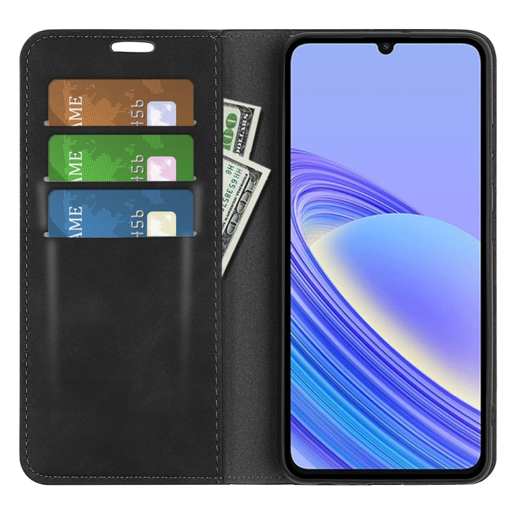 For TCL 40 SE Retro-skin  Magnetic Suction Leather Phone Case, For TCL 40 SE