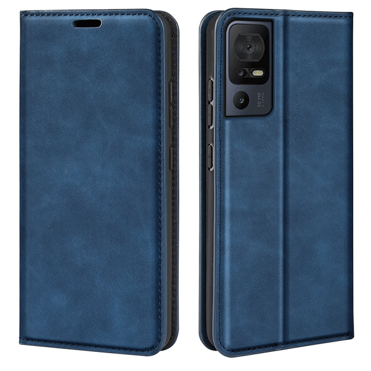 For TCL 40 SE Retro-skin  Magnetic Suction Leather Phone Case, For TCL 40 SE