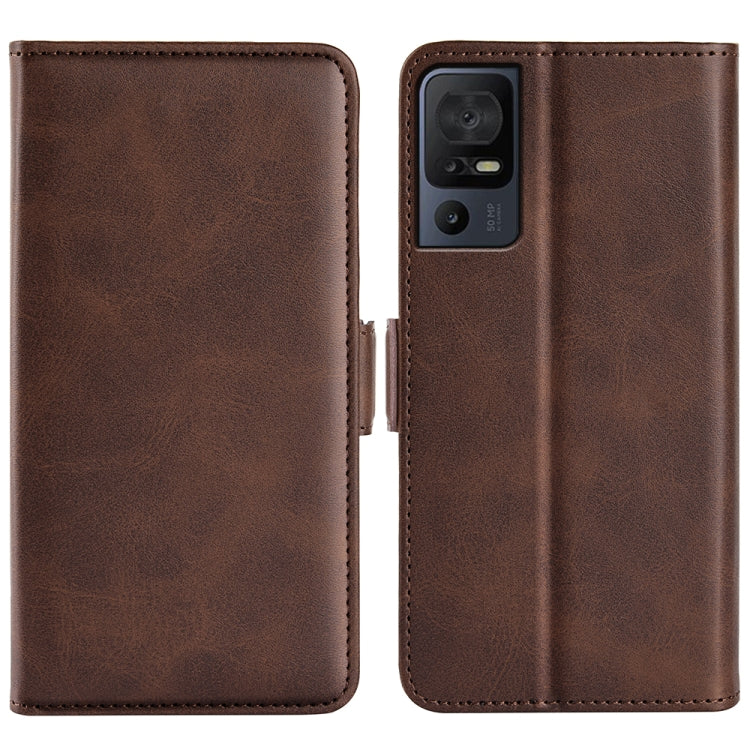 For TCL 40 SE Dual-side Magnetic Buckle Leather Phone Case, For TCL 40 SE
