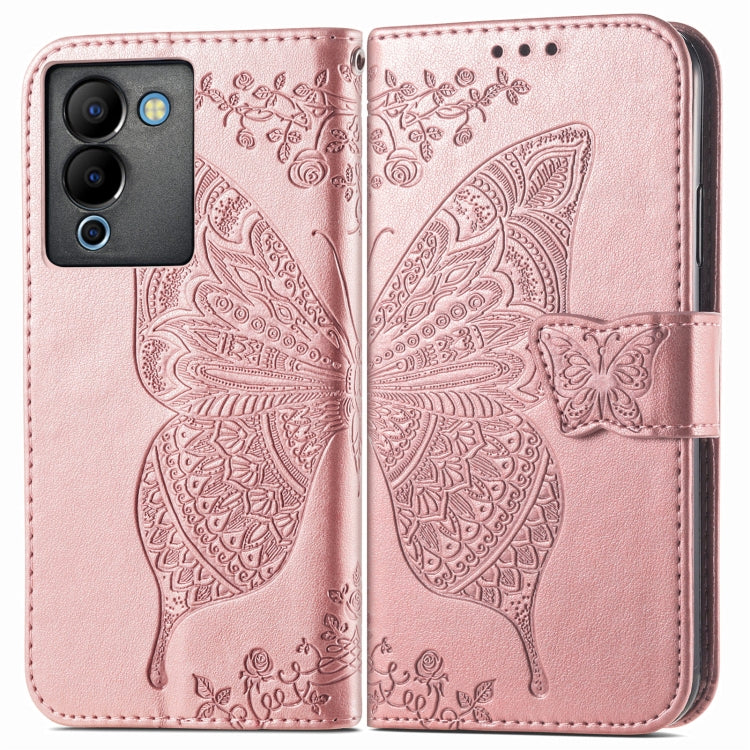 Butterfly Love Flower Embossed Leather Phone Case, For Infinix Note 12 G96, For OnePlus Ace 2, For Realme C55, For Tecno Pova Neo 5G, For ZTE Blade A52, For Samsung Galaxy A14 4G