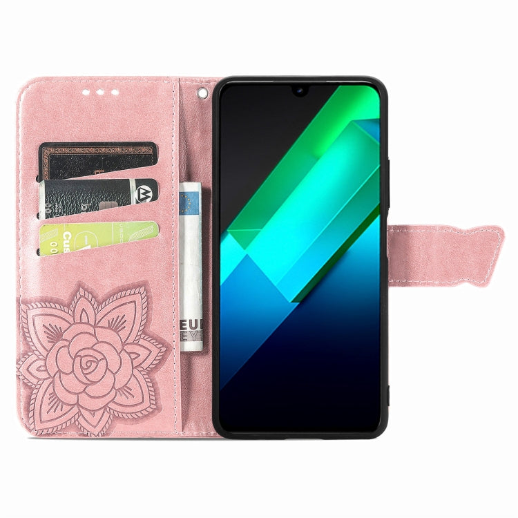 Butterfly Love Flower Embossed Leather Phone Case, For Infinix Note 12 G96, For OnePlus Ace 2, For Realme C55, For Tecno Pova Neo 5G, For ZTE Blade A52, For Samsung Galaxy A14 4G