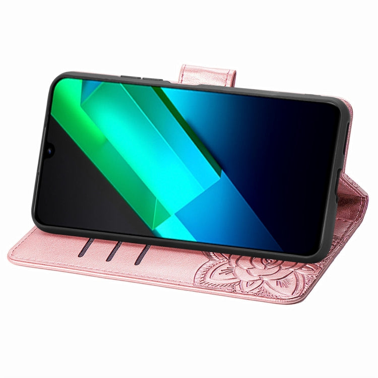 Butterfly Love Flower Embossed Leather Phone Case, For Infinix Note 12 G96, For OnePlus Ace 2, For Realme C55, For Tecno Pova Neo 5G, For ZTE Blade A52, For Samsung Galaxy A14 4G