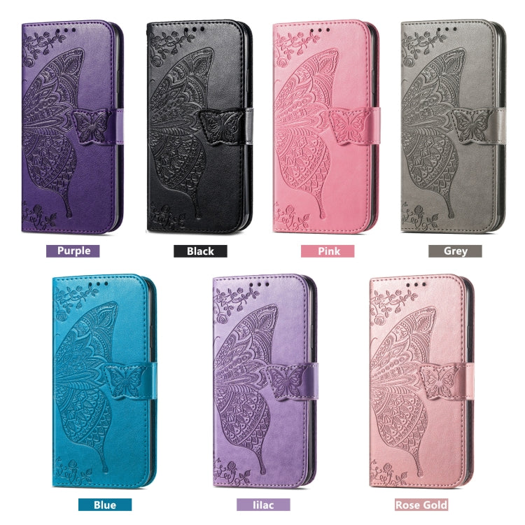 Butterfly Love Flower Embossed Leather Phone Case, For Infinix Note 12 G96, For OnePlus Ace 2, For Realme C55, For Tecno Pova Neo 5G, For ZTE Blade A52, For Samsung Galaxy A14 4G