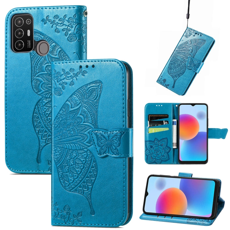 Butterfly Love Flower Embossed Leather Phone Case, For Infinix Note 12 G96, For OnePlus Ace 2, For Realme C55, For Tecno Pova Neo 5G, For ZTE Blade A52, For Samsung Galaxy A14 4G