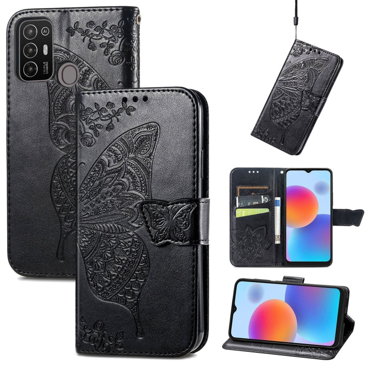Butterfly Love Flower Embossed Leather Phone Case, For Infinix Note 12 G96, For OnePlus Ace 2, For Realme C55, For Tecno Pova Neo 5G, For ZTE Blade A52, For Samsung Galaxy A14 4G