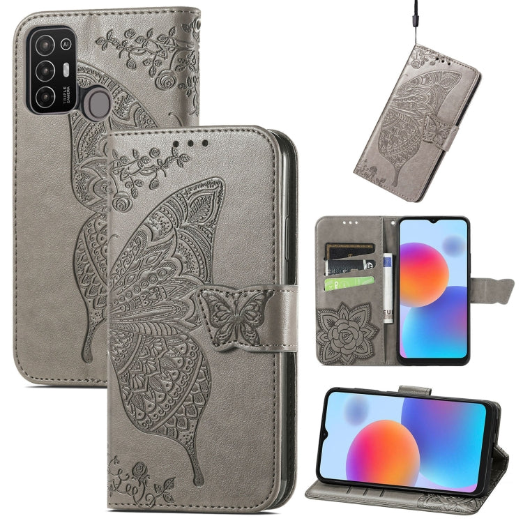 Butterfly Love Flower Embossed Leather Phone Case, For Infinix Note 12 G96, For OnePlus Ace 2, For Realme C55, For Tecno Pova Neo 5G, For ZTE Blade A52, For Samsung Galaxy A14 4G