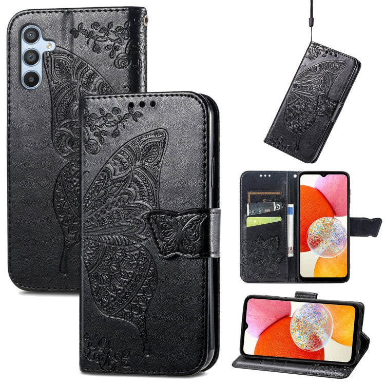 Butterfly Love Flower Embossed Leather Phone Case, For Infinix Note 12 G96, For OnePlus Ace 2, For Realme C55, For Tecno Pova Neo 5G, For ZTE Blade A52, For Samsung Galaxy A14 4G