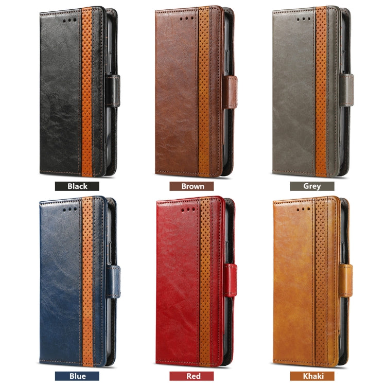 CaseNeo Splicing Dual Magnetic Buckle Leather Phone Case, For Samsung Galaxy A14 4G, For Samsung Galaxy A34 5G, For Sony Xperia 10 II