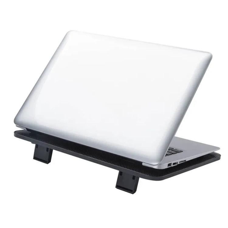 N128 Work Game Dual Fan Laptop Cooling Pad Heat Dissipation Holder with LED Light, N128