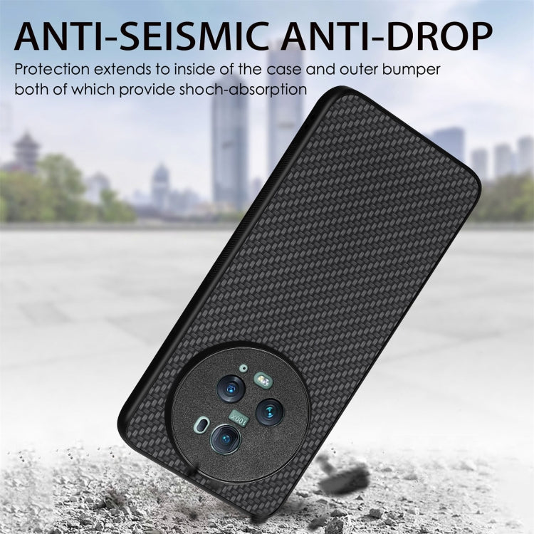 Carbon Fiber Texture Leather Back Cover Phone Case, For Honor Magic5 Pro, For vivo X70